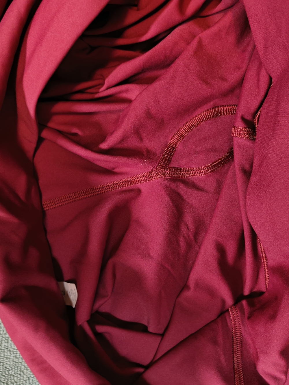 Lululemon Leggings Women 12 Red/Mulled Wine High Rise Yoga Pants Athletic Tights - Picture 5 of 6